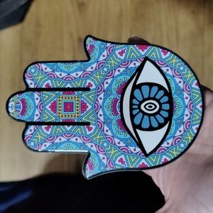 Hamsa Hand porcelain 4inches across and 5.75 long